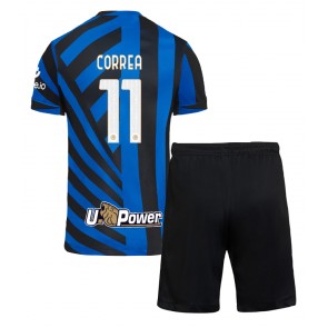 Inter Milan Joaquin Correa #11 Dětské Domácí dres komplet 2024-25 Krátký Rukáv (+ trenýrky)